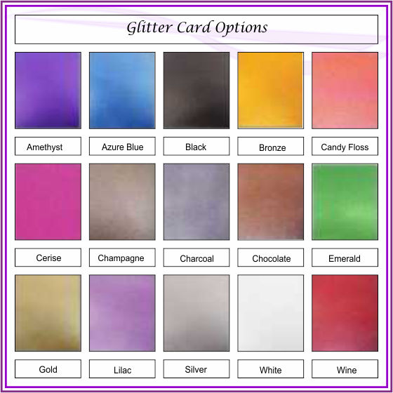 Textured Glitter Card Range of colours