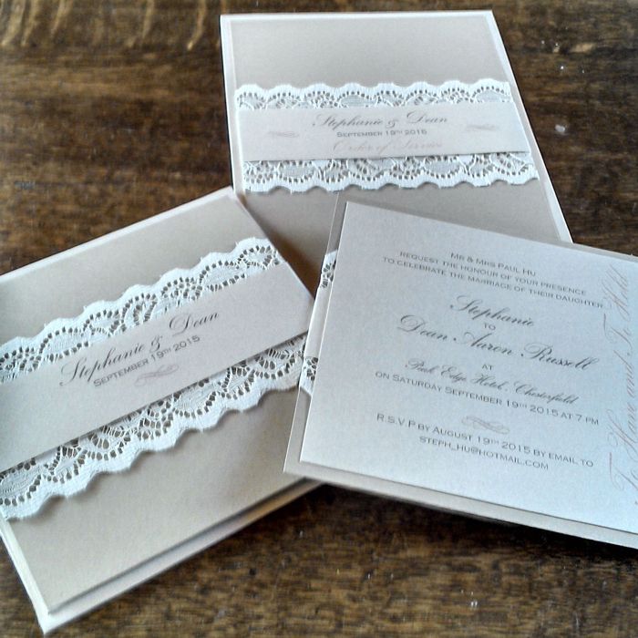 Lace Band Stationery