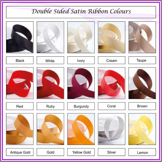 Shindo Double Satin Ribbon In All Shades & Widths